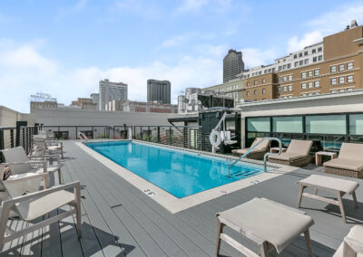 rooftop pool at The Annex apartments in New Orleans